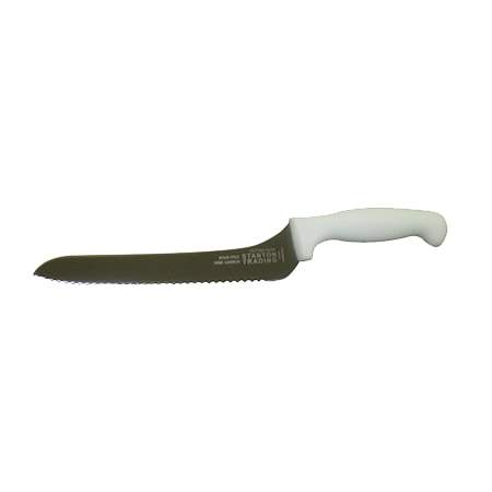 Bread Knife 9 Offset White PP Handle Serrated Edge High-